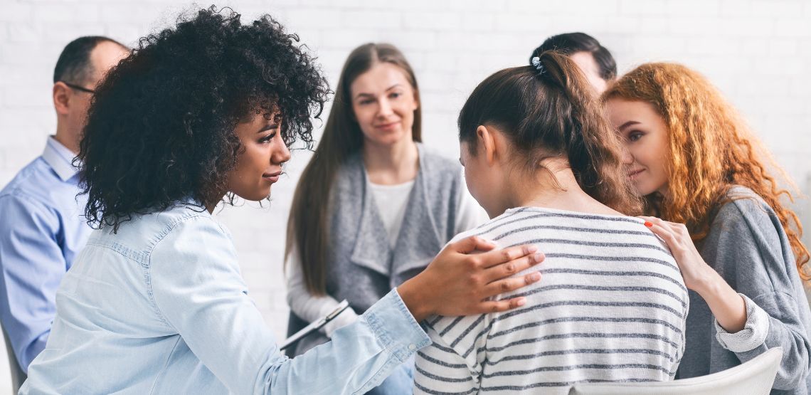 A recovery therapy group.